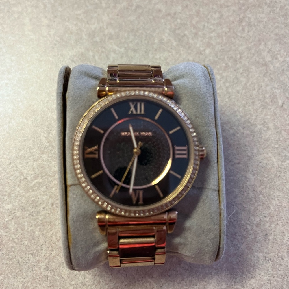 Small Face Bling Center, Michael Kors watch with rhinestones